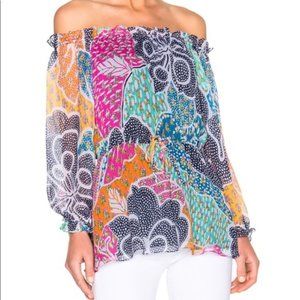Diane Von Furstenberg Camila Top in Flower Power